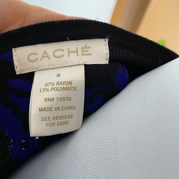 Cache blue and black dress size M - Picture 5 of 7
